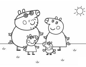 Peppa Domuz boyama sayfası,  coloring page, Peppa Domuz Ailesi, 