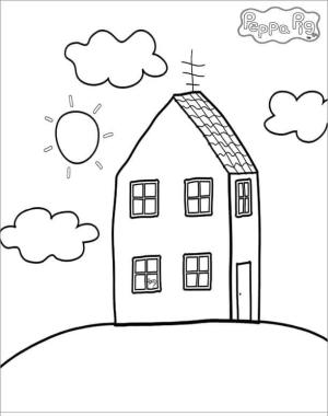 Peppa Domuz boyama sayfası,  coloring page, Peppa Domuz Evi, 