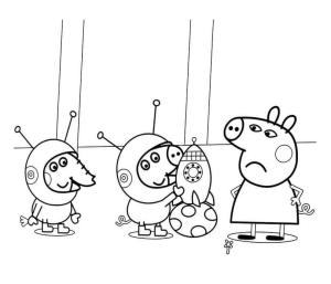 Peppa Domuz boyama sayfası,  coloring page, Peppa Domuz ve Uzay Oyuncakları, 