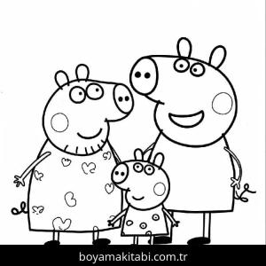 Peppa Pig boyama sayfası – evde etkinlik, ücretsiz yazdır