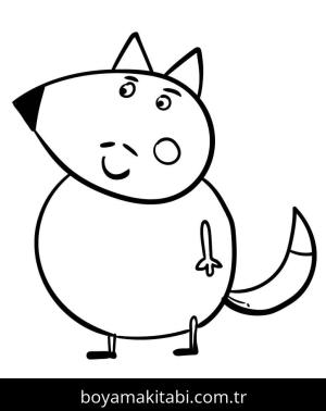 Peppa Pig boyama sayfası – çizgi film temalı, basit çizim