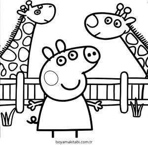 Peppa Pig boyama sayfası – okul öncesi, evde etkinlik