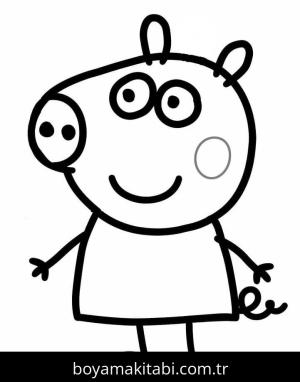 Peppa Pig boyama sayfası – PDF indir, sevimli karakter