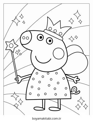 Peppa Pig boyama sayfası – evde etkinlik, ücretsiz yazdır