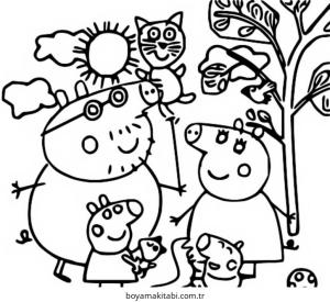 Peppa Pig boyama sayfası – eğlenceli etkinlik, el becerilerini geliştirir