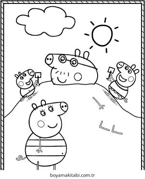 Peppa Pig boyama sayfası – ücretsiz yazdır, boyama etkinliği
