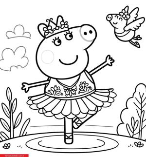 Peppa Pig boyama sayfası, Peppa Pig coloring page, , 