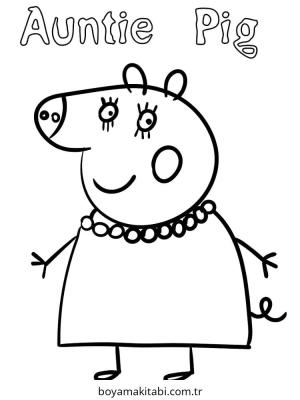 Peppa Pig boyama sayfası – eğitici aktivite, yaratıcılık