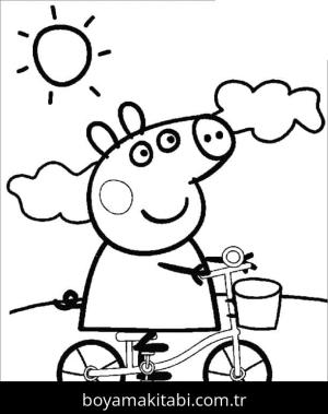 Peppa Pig boyama sayfası – sevimli karakter, sanatsal çalışma
