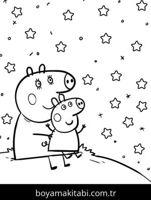 Peppa Pig boyama sayfası – yaratıcılık, eğlenceli etkinlik