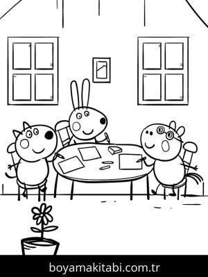 Peppa Pig boyama sayfası – boyama çalışması, yaratıcılığı geliştirir