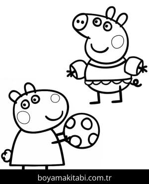 Peppa Pig boyama sayfası – boyama etkinliği, çocuk aktivitesi