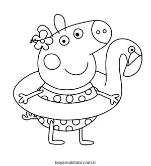 Peppa Pig boyama sayfası – sanatsal çalışma, çocuklar için