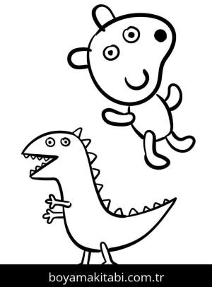 Peppa Pig boyama sayfası – çocuklar için, çizgi film temalı