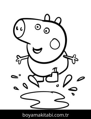 Peppa Pig boyama sayfası – keyifli zaman, renkli çizimler