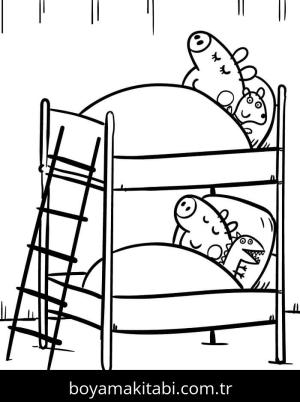 Peppa Pig boyama sayfası – eğlenceli etkinlik, el becerilerini geliştirir