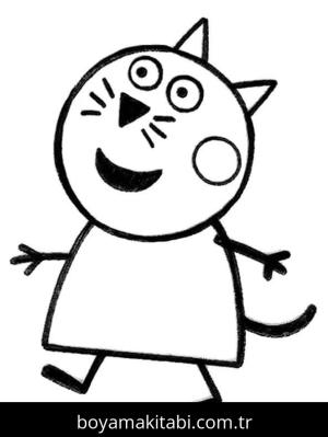 Peppa Pig boyama sayfası – kolay boyama, eğitici aktivite