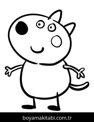 Peppa Pig boyama sayfası – sanatsal çalışma, çocuklar için