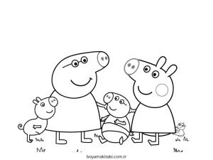 Peppa Pig boyama sayfası – okul öncesi, evde etkinlik