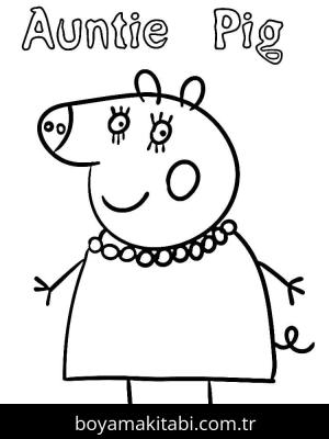 Peppa Pig boyama sayfası – okul öncesi, evde etkinlik