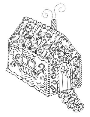 Peri Evi boyama sayfası,  coloring page, Zencefilli Kurabiye Peri Evi, 