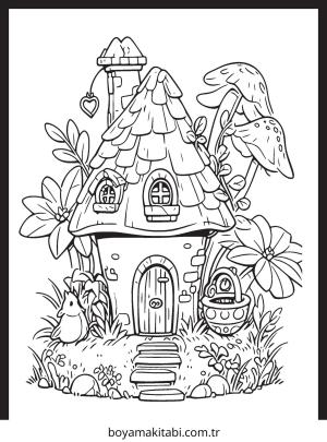 Peri Evi boyama sayfası – ücretsiz yazdır, boyama etkinliği