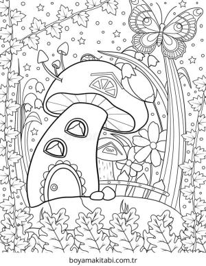 Peri Evi boyama sayfası – PDF indir, sevimli karakter