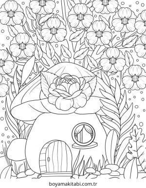 Peri Evi boyama sayfası – ücretsiz yazdır, boyama etkinliği