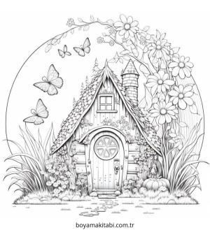 Peri Evi boyama sayfası – yaratıcılık, eğlenceli etkinlik