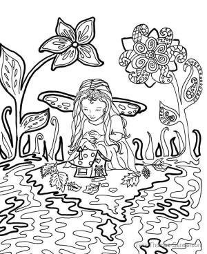 Peri Evi boyama sayfası,  coloring page, Küçük Peri Evi, 