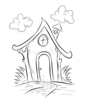 Peri Evi boyama sayfası,  coloring page, Peri Evi 1, 