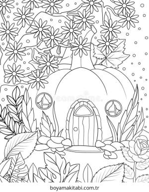 Peri Evi boyama sayfası – boyama etkinliği, çocuk aktivitesi