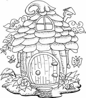 Peri Evi boyama sayfası,  coloring page, Peri Evi Yetişkinler İçindir, 