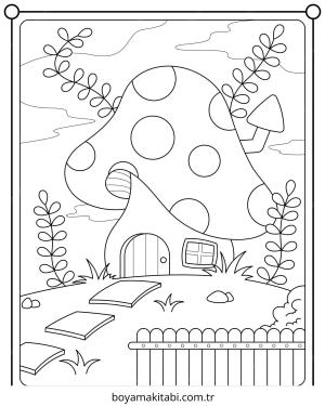Peri Evi boyama sayfası – yaratıcılığı geliştirir, keyifli zaman