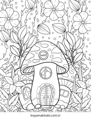 Peri Evi boyama sayfası – boyama çalışması, yaratıcılığı geliştirir