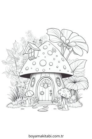 Peri Evi boyama sayfası – kolay boyama, eğitici aktivite