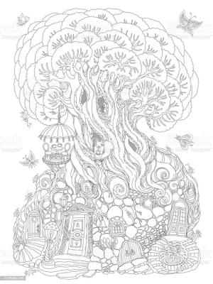 Peri Evi boyama sayfası,  coloring page, Yazdırılabilir Peri Evi, 