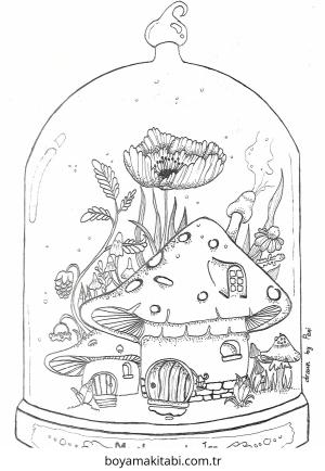 Peri Evi boyama sayfası – yaratıcılık, eğlenceli etkinlik