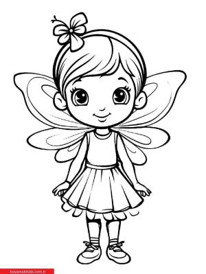 Peri boyama sayfası, Fairy coloring page, , 