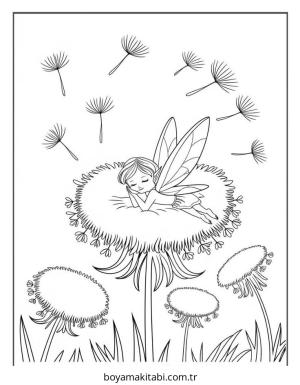 Peri boyama sayfası – okul öncesi, evde etkinlik