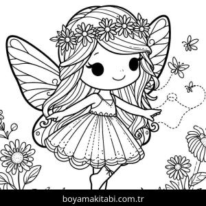 Peri boyama sayfası – okul öncesi, evde etkinlik