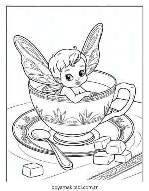 Peri boyama sayfası – boyama çalışması, yaratıcılığı geliştirir