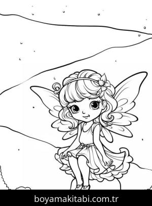 Peri boyama sayfası – evde etkinlik, ücretsiz yazdır