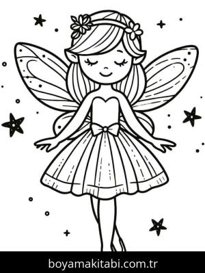 Peri boyama sayfası – boyama etkinliği, çocuk aktivitesi