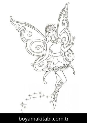 Peri boyama sayfası – eğitici aktivite, yaratıcılık