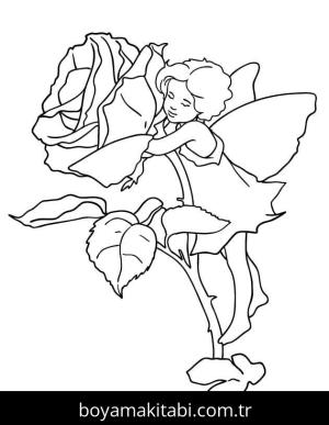 Peri boyama sayfası – el becerilerini geliştirir, boyama çalışması