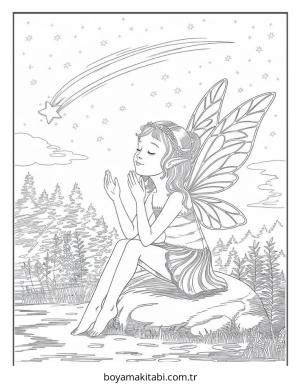 Peri boyama sayfası – ücretsiz yazdır, boyama etkinliği