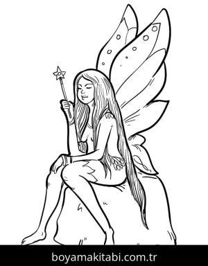 Peri boyama sayfası – el becerilerini geliştirir, boyama çalışması