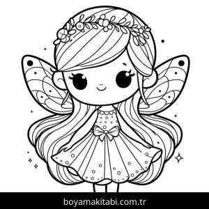 Peri boyama sayfası – çocuklar için, çizgi film temalı