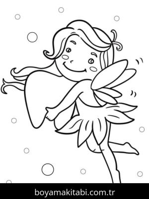 Peri boyama sayfası – çocuk aktivitesi, PDF indir